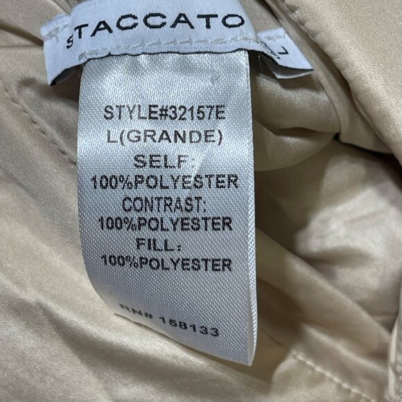 Staccato Reversible Puffer Vest Maroon Tan Women's Size L Large Mock Neck - Picture 8 of 9